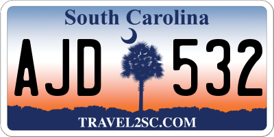 SC license plate AJD532