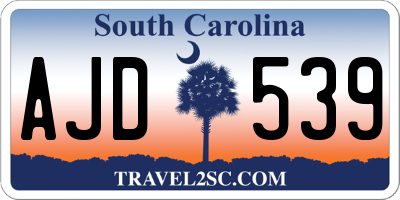 SC license plate AJD539