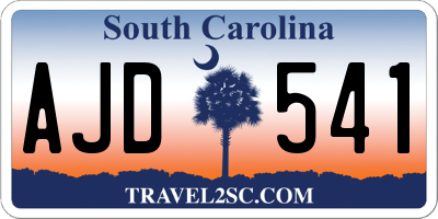 SC license plate AJD541