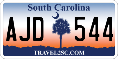 SC license plate AJD544