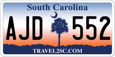 SC license plate AJD552