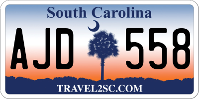 SC license plate AJD558