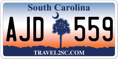 SC license plate AJD559
