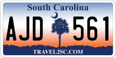 SC license plate AJD561