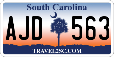 SC license plate AJD563