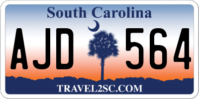 SC license plate AJD564
