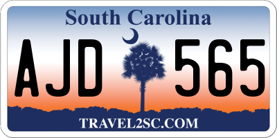 SC license plate AJD565