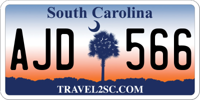 SC license plate AJD566