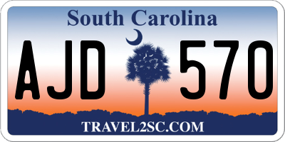 SC license plate AJD570