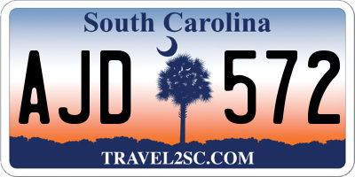 SC license plate AJD572