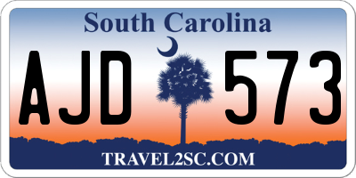 SC license plate AJD573