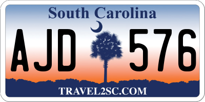 SC license plate AJD576