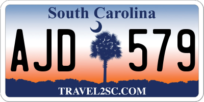 SC license plate AJD579