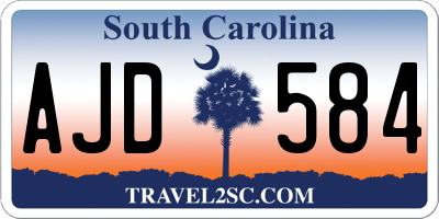SC license plate AJD584