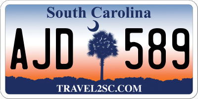 SC license plate AJD589