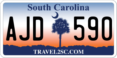 SC license plate AJD590