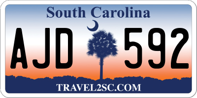 SC license plate AJD592