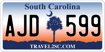 SC license plate AJD599
