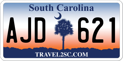 SC license plate AJD621