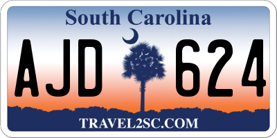 SC license plate AJD624