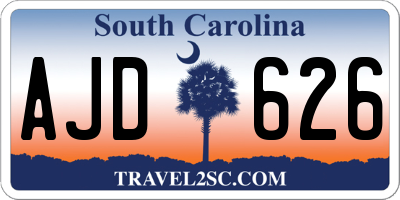 SC license plate AJD626