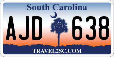 SC license plate AJD638