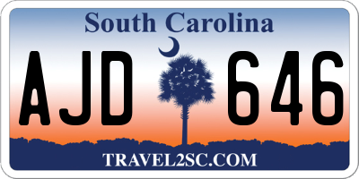 SC license plate AJD646