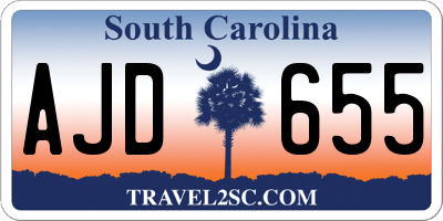 SC license plate AJD655