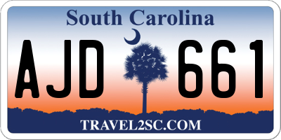SC license plate AJD661