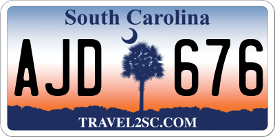 SC license plate AJD676