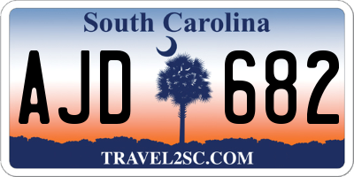SC license plate AJD682