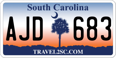 SC license plate AJD683