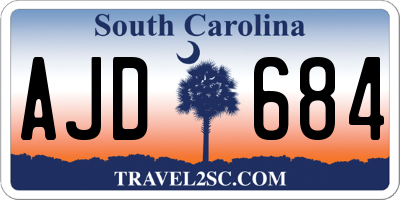 SC license plate AJD684