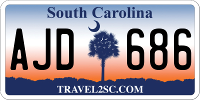 SC license plate AJD686