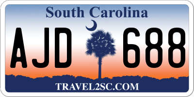 SC license plate AJD688