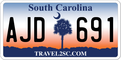 SC license plate AJD691