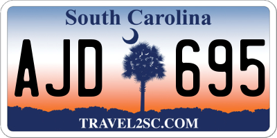 SC license plate AJD695