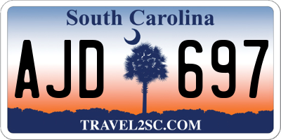 SC license plate AJD697