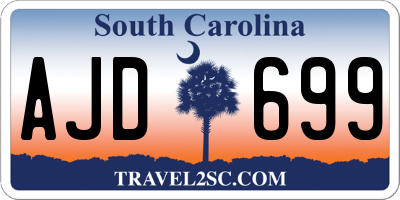 SC license plate AJD699