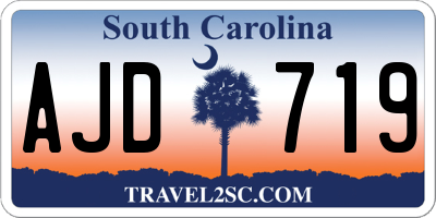 SC license plate AJD719