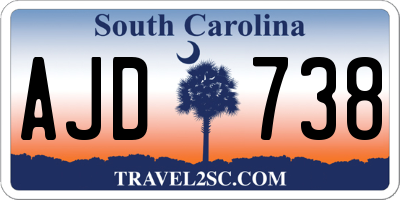 SC license plate AJD738