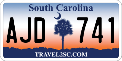 SC license plate AJD741
