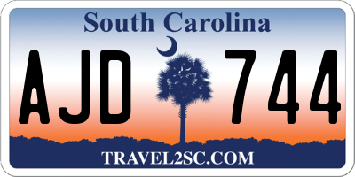 SC license plate AJD744