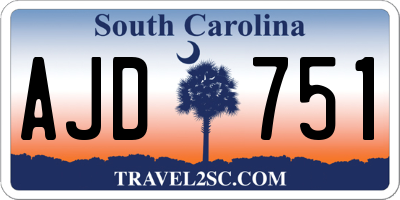 SC license plate AJD751