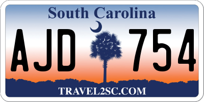 SC license plate AJD754