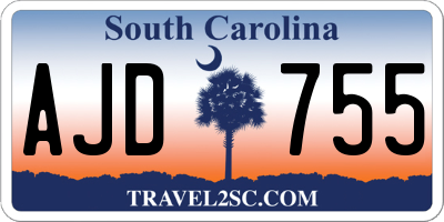 SC license plate AJD755