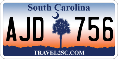 SC license plate AJD756