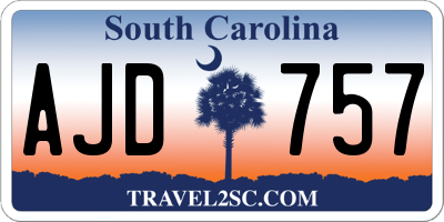 SC license plate AJD757