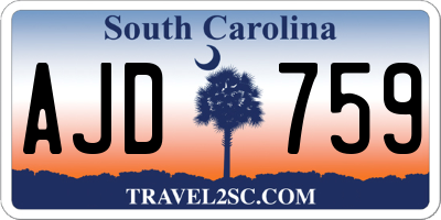 SC license plate AJD759