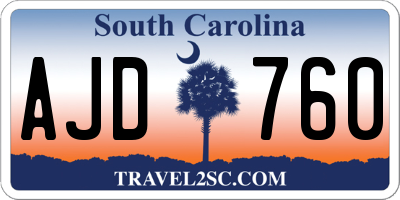 SC license plate AJD760
